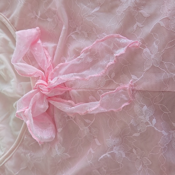 Pink Lace Ruffle & Bows Babydoll 🎀 - Picture 4 of 4